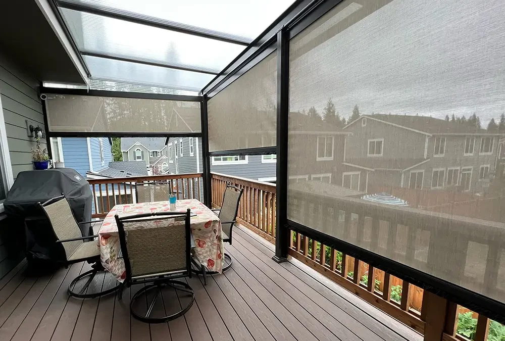 Exterior Solar Shades for Screened Porches Northern Virginia | UV Protection