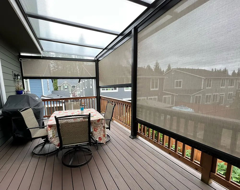 Exterior Solar Shades for Screened Porches in Northern Virginia